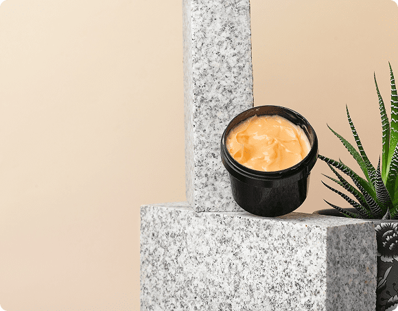 Skincare product with aloe plant